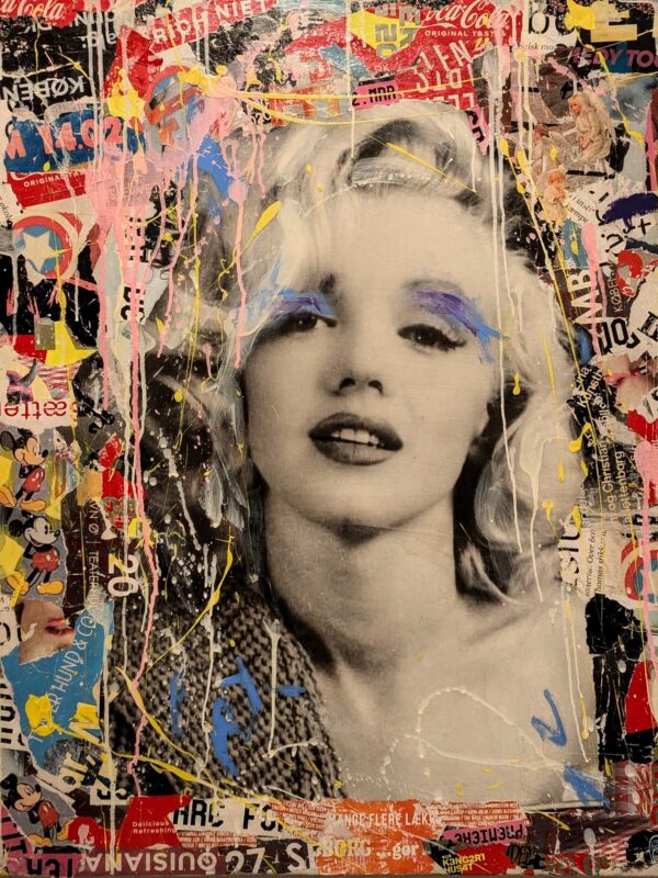 Art By Klein, Jan Klein , pop Art, vores kunst, art wall, dansk kunstner, ART , kunst til salg , kunst på vesterbro, artlightcph, Monroe art, kunstpåvæggen, icon , Collage art, modernet kunst, Merilyn Monroe,