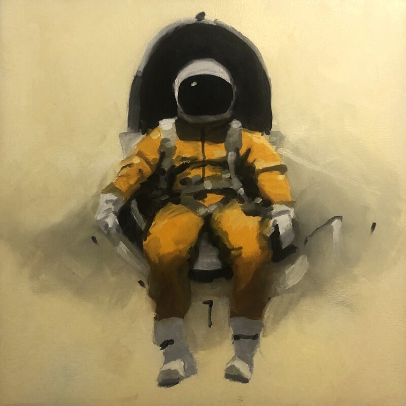 U2 pilot, Galleri, Salg af kunst, Gallery cph, contemporary art, Gul, gul kunst, indretning, Galleri på vesterbro, artworkcph , københavn , Bagerstræde, kunstgalleri, art gallery copenhagen, kunstsamler ,Bo Rattenborg, Galleri , Oliemaleri , 30 x30 , kunst på vægen , kunst på vægen, Galleri væg, indretning, Vesterbro , kunst til salg, vores kunst, samtidskunst, Artlightcph, Kunst,