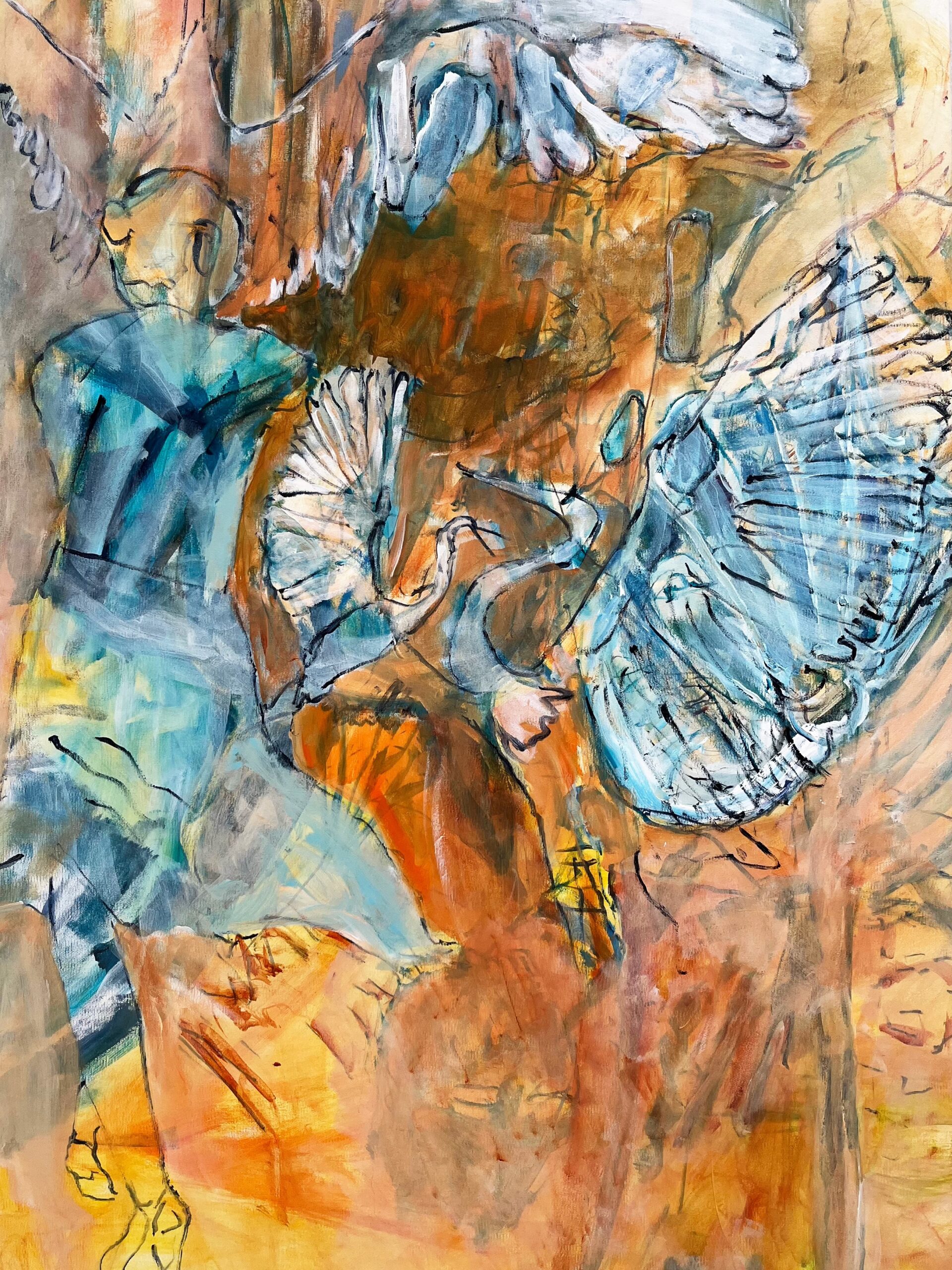 Gitte Husmer, Fullmoon fruit 31, Akryl på lærred, kvinde kunst, kunst på vægen, Galleri væg, indretning, Vesterbro , kunst til salg, vores kunst, samtidskunst, Artlightcph, kunst , Trane dans ,